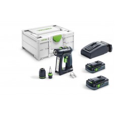 FESTOOL C 18 HPC 4.0 I-Plus gręžtuvas - suktuvas 2x4 Ah